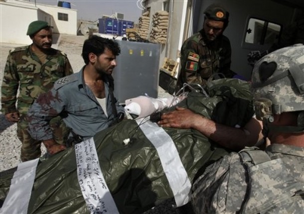 Afghan police officer fob Howz e Madad Zhari20aug2010