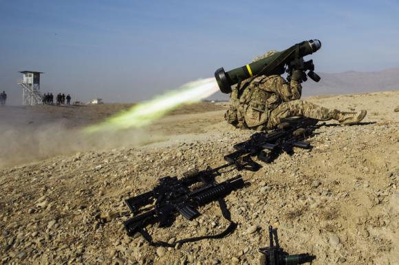 U.s. soldier from dragon troop of the 3rd cavalry regiment fires a javelin missile system during their first training exercise of the new year near operating base gamberi in the laghman province of afghanistan