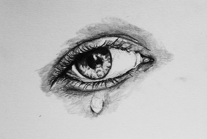 Sketch drawing craying eyes download drawn eyeball cry pencil