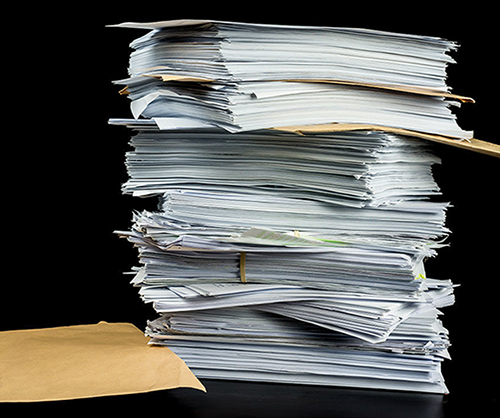 Stack of papers 16x9