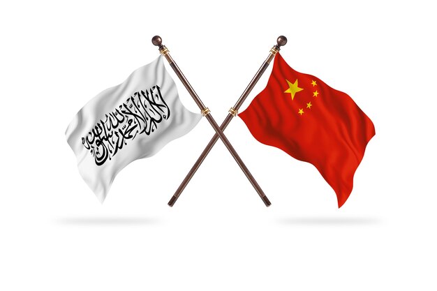 Islamic emirate afghanistan versus china two flags background 2239 2902
